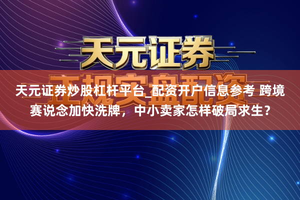 天元证券炒股杠杆平台_配资开户信息参考 跨境赛说念加快洗牌，中小卖家怎样破局求生？