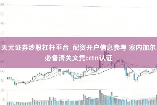 天元证券炒股杠杆平台_配资开户信息参考 塞内加尔必备清关文凭:ctn认证